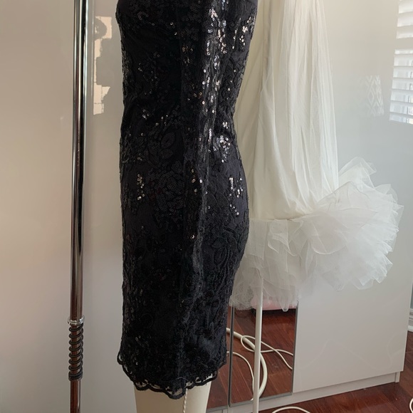 DRESS THE POPULATION ‘Grace’ Sequin Lace Dress XS - Picture 3 of 8